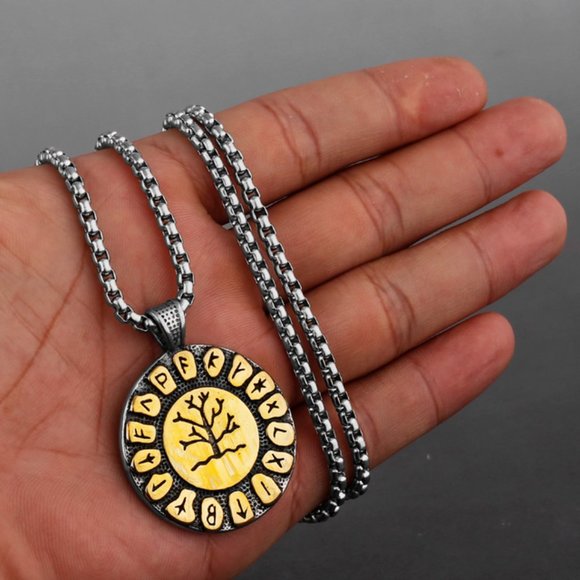 ❤ Stainless Steel Tree Unisex Pendant Necklace, GP1231269 - Picture 1 of 4
